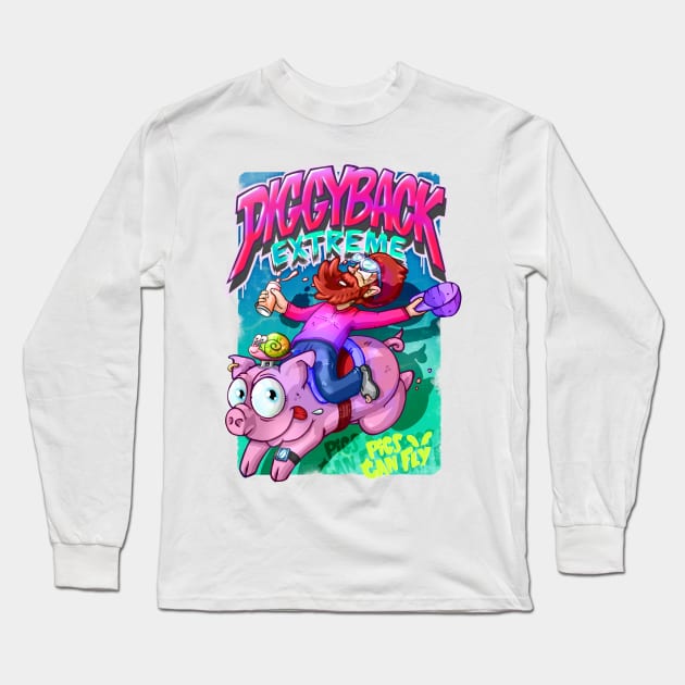 PIGGY BACK Extreme Long Sleeve T-Shirt by CreativeOpus